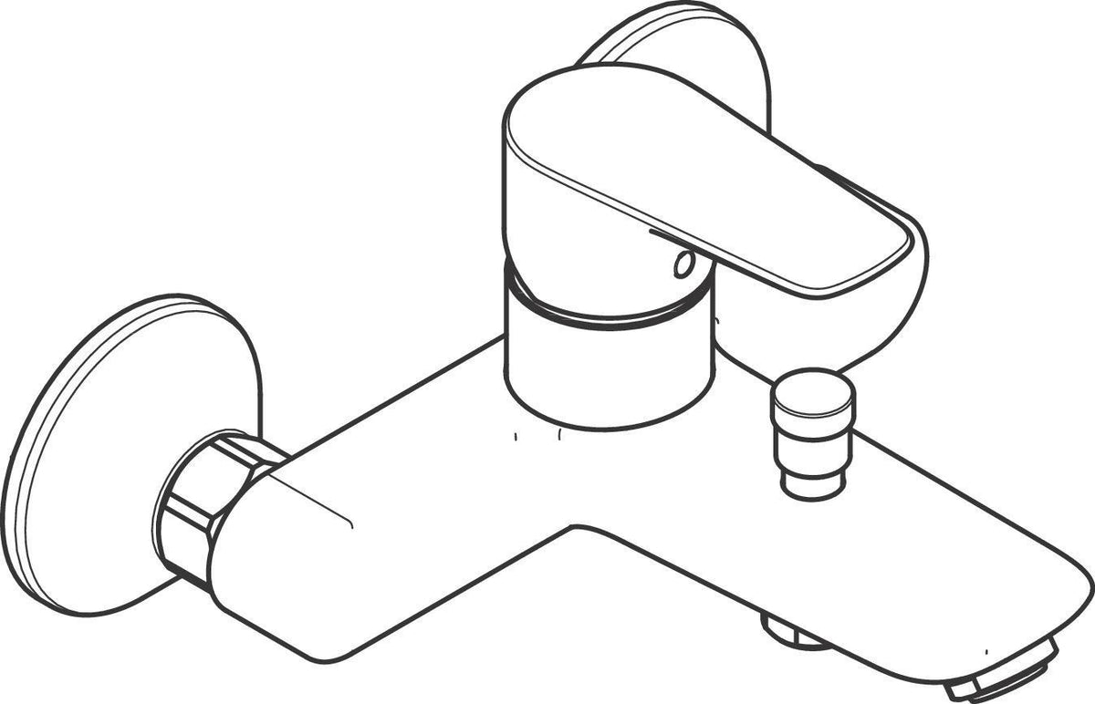 HANSGROHE Talis E Einhebel-Wannenmischer DN 15, 2 Verbraucher, Ausladung 194 mm, Chrom