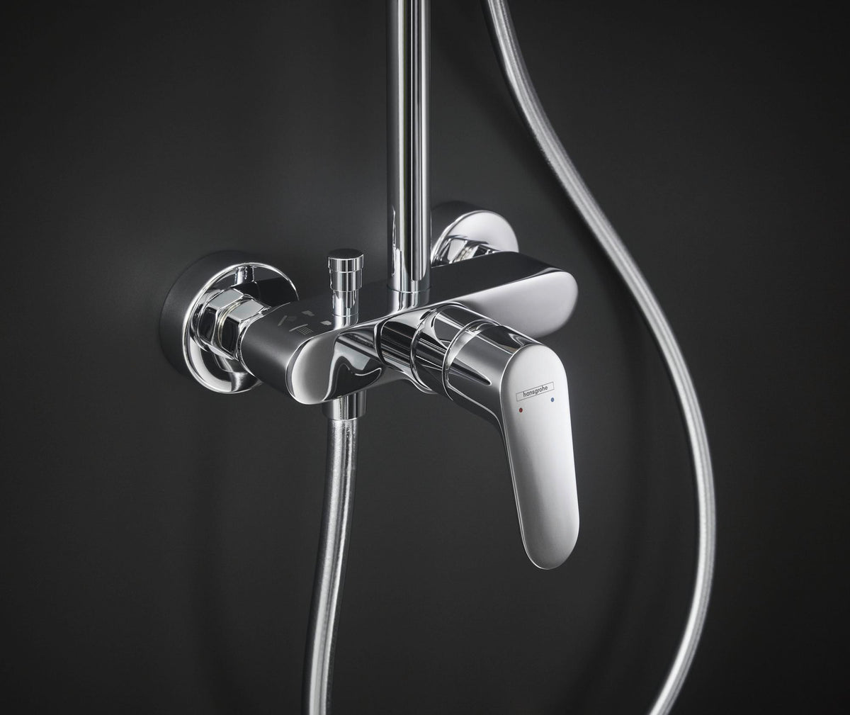 HANSGROHE Showerpipe Crometta E 240 mit Einhebelmischer – 240 mm Kopfbrause, chrom