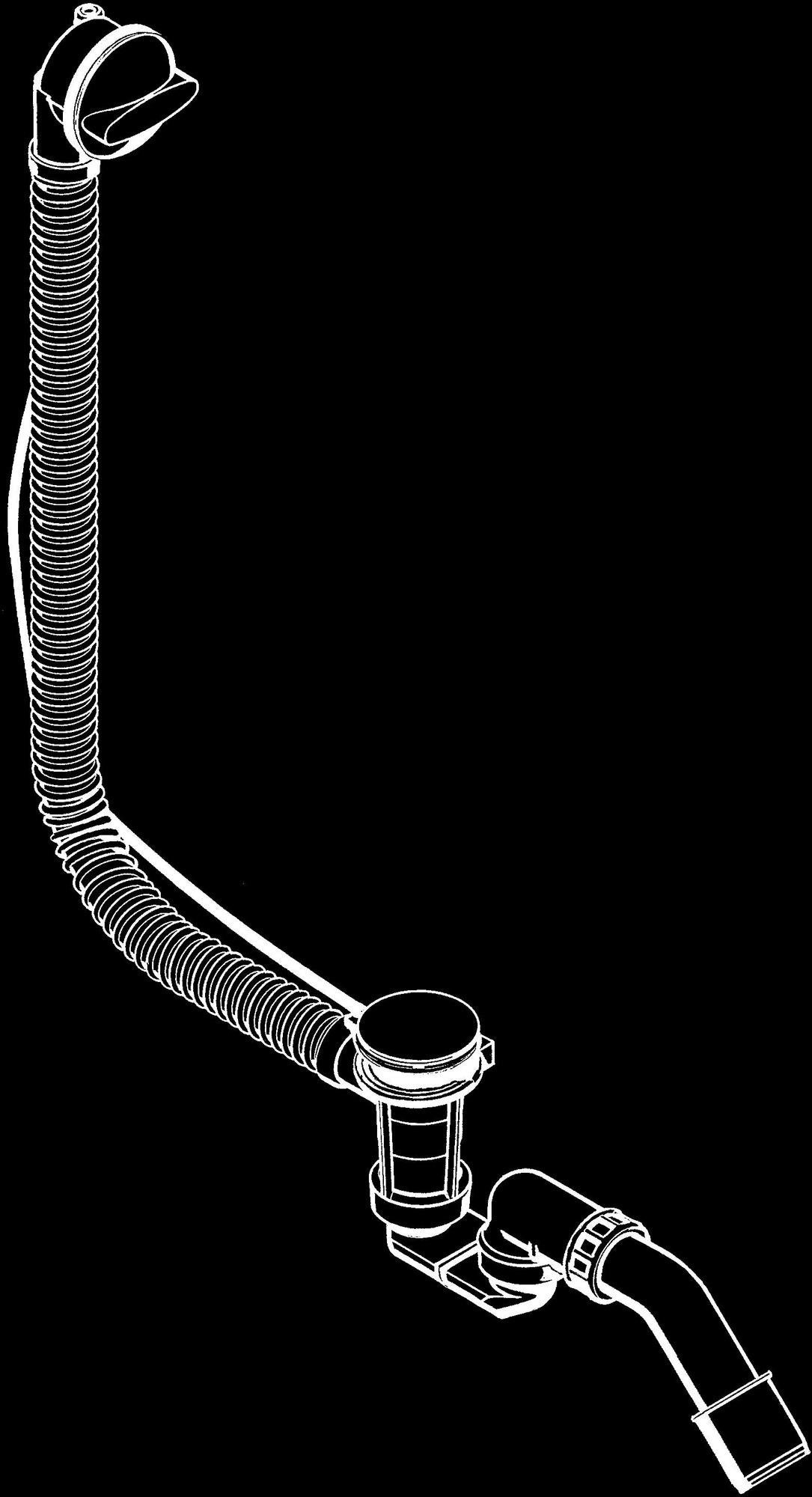 HANSGROHE Flexaplus Wannenab- und Überlaufgarnitur Komplettset in Chrom mit Fertigset