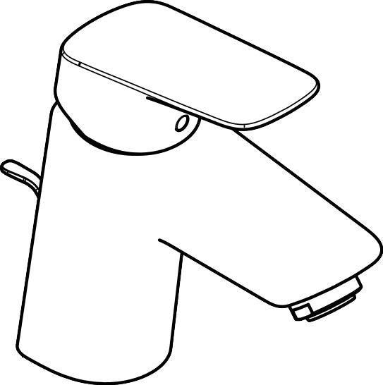 Hansgrohe HG Einhebel-Waschtischmischer 70 LOGIS DN 15 mattschwarz mit Ablaufgarnitur