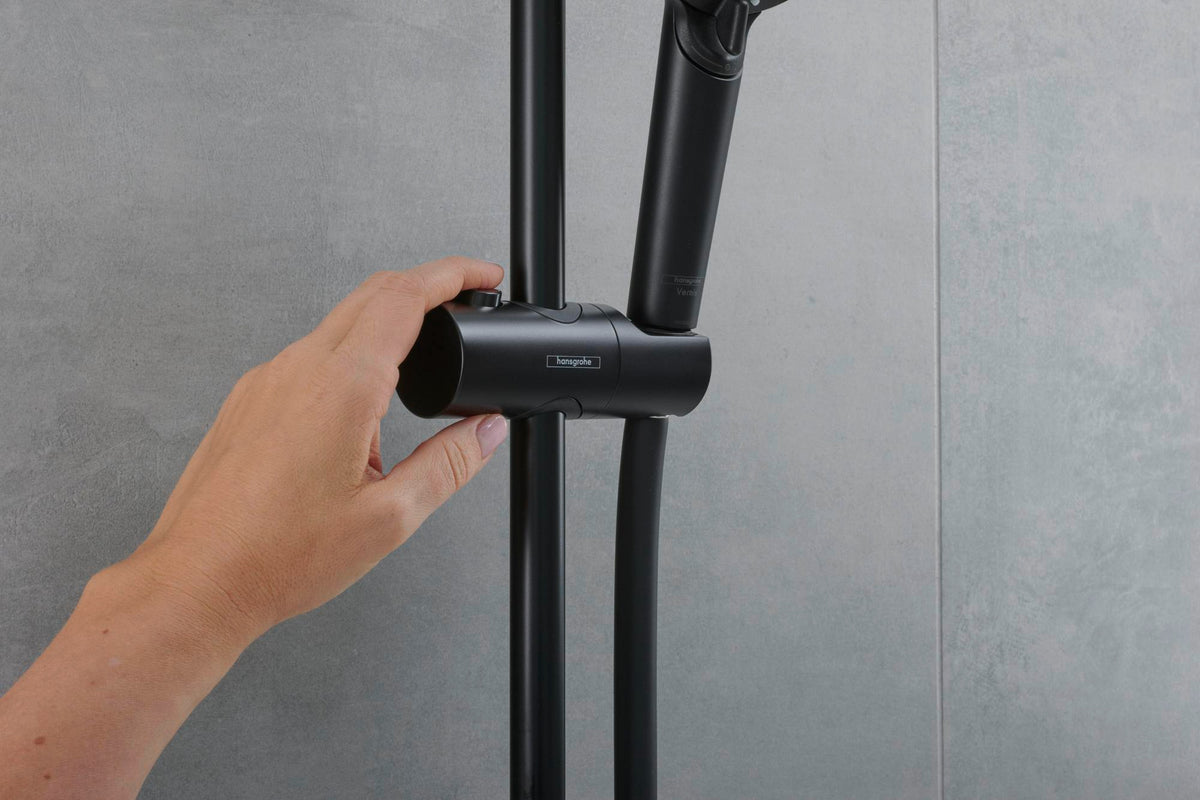 HANSGROHE Showerpipe Vernis Shape 240 1 Jet mit Wannenthermostat mattschwarz
