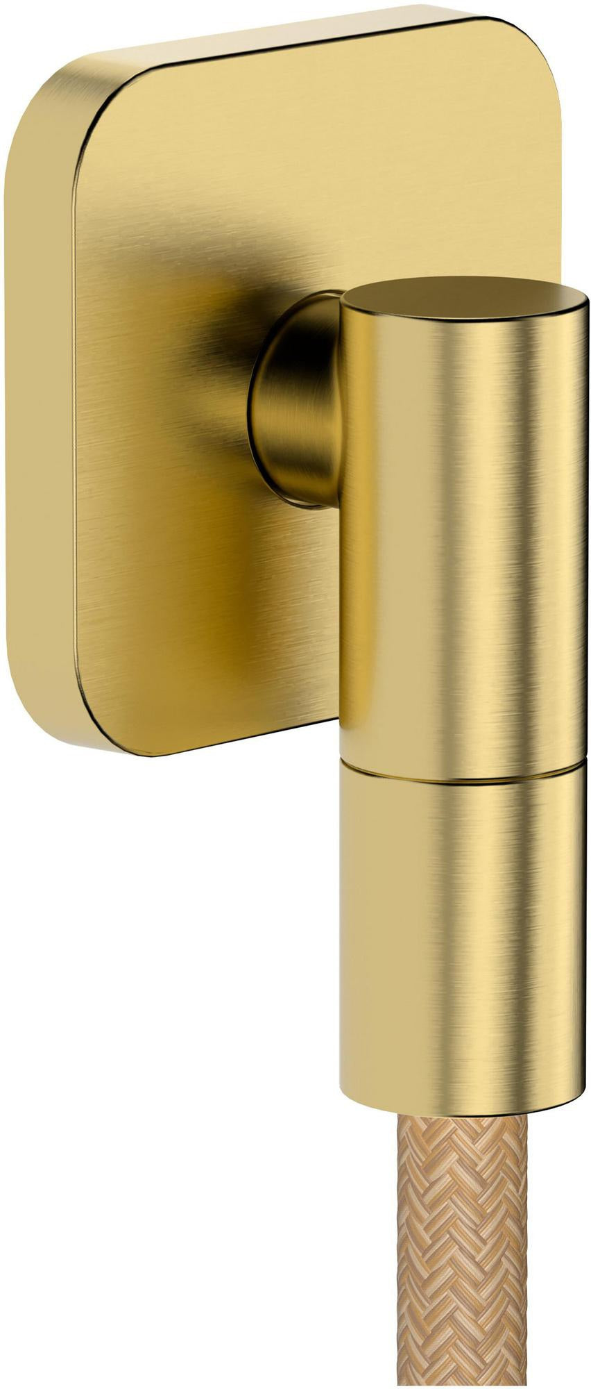 AXOR Wandanschluss Fine softsquare G1/2" mit Rosette und Rückflussverhinderer – Messing