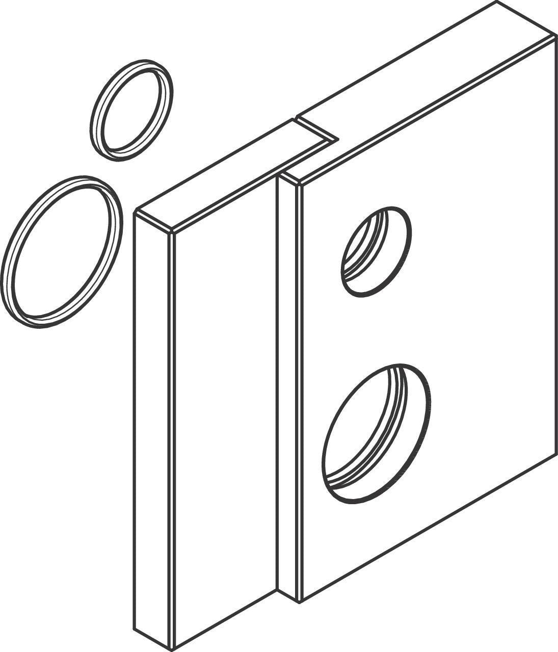 AXOR Rosette Edge für Einhebel-Brausemischer Unterputz, chrom – 170 x 170 mm