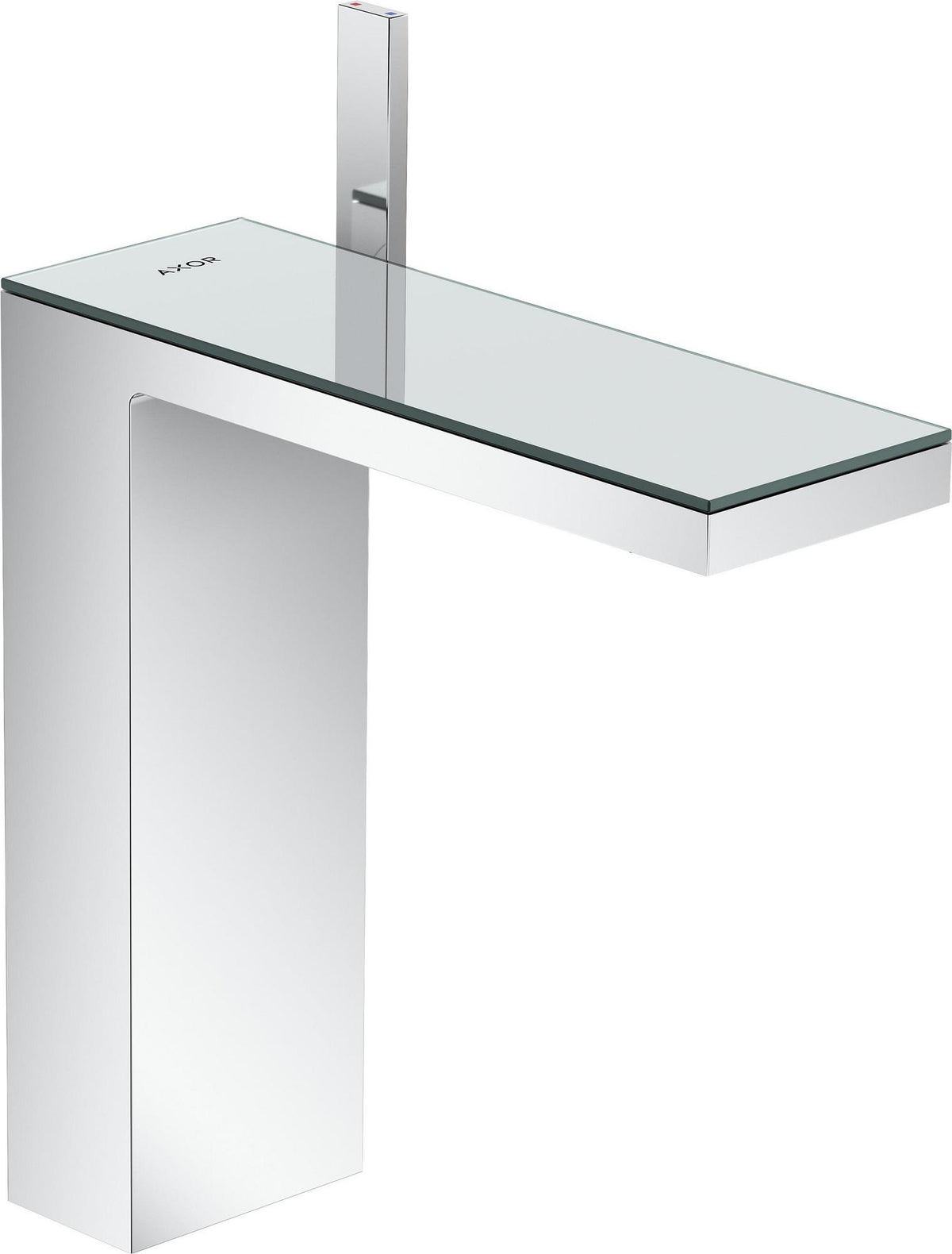 AXOR MyEdition Waschtischmischer 230 mit Push-Open Ablaufgarnitur, chrom, Sicherheitsglas