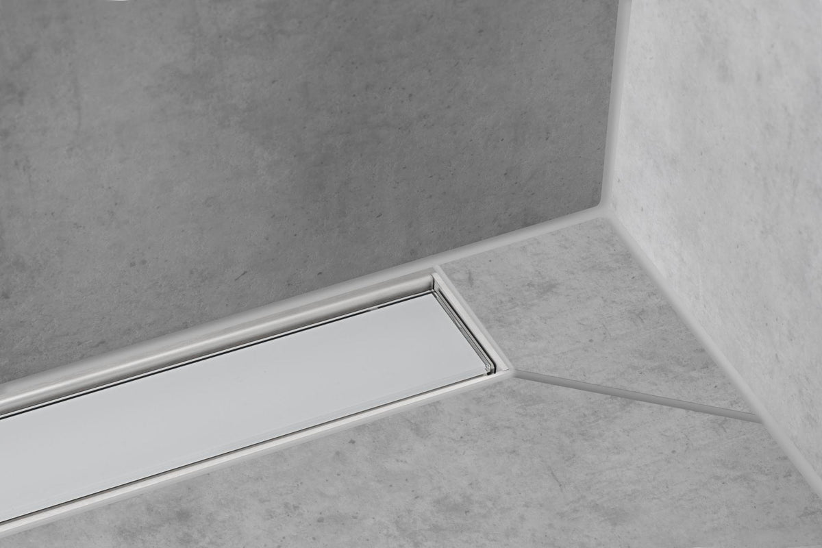 HANSGROHE RainDrain Match Duschrinne 600 mm mit höhenverstellbarem Rahmen, chrom