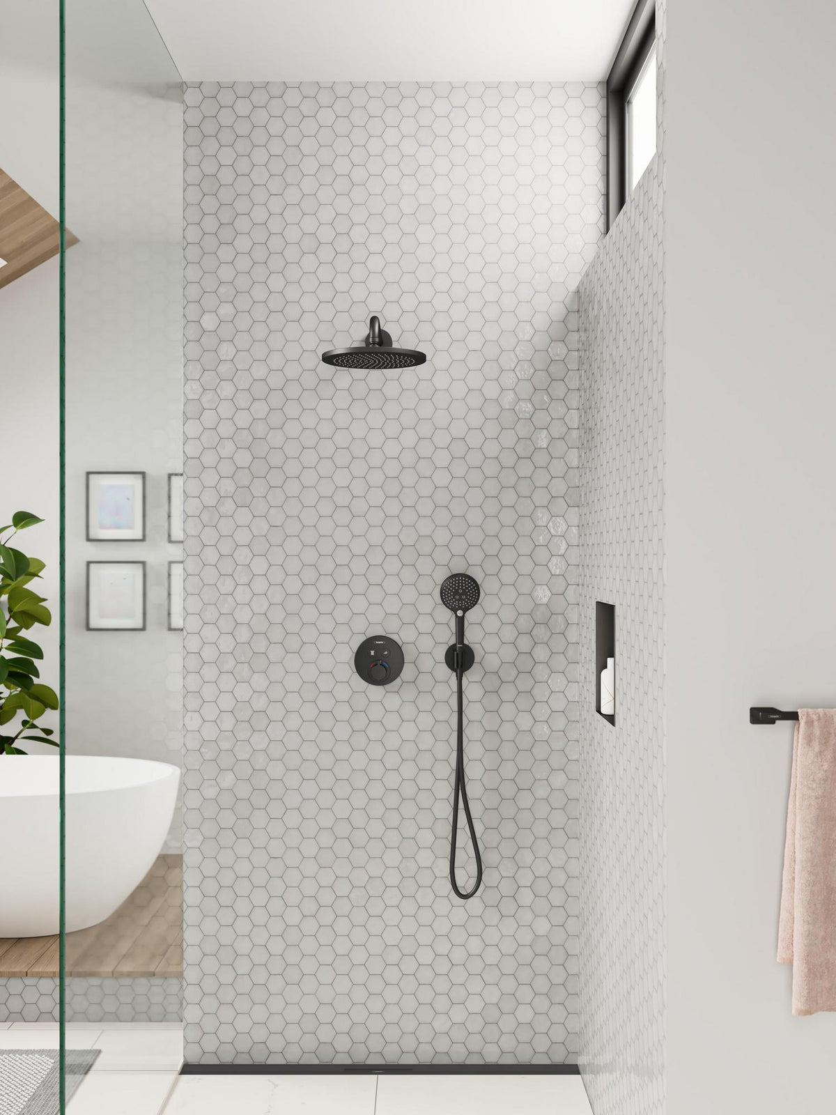 HANSGROHE ShowerSelect S Unterputz-Thermostat für 2 Verbraucher, Chrom, Select-Button