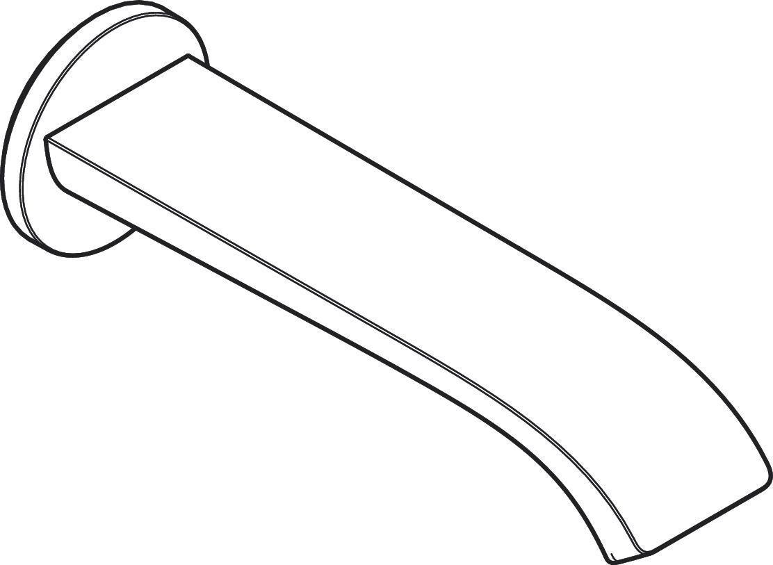 HANSGROHE VIVENIS Wanneneinlauf 202 mm Chrom – Wandmontage mit WaterfallStream