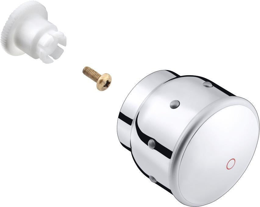 AXOR Uno Warmwasserseite Griff rot – Ventilgriff für Thermostat, geschnappt