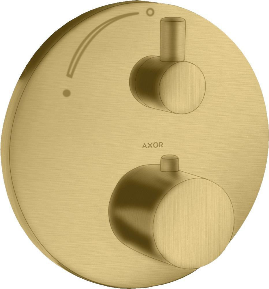 AXOR UNO² Thermostatbatterie Unterputz mit Absperrventil Chrom – 1 Verbraucher, Temperaturbegrenzer
