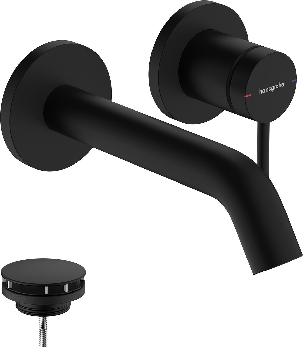 HANSGROHE Tecturis S Einhebel-Waschtischmischer Unterputz für Wandmontage mit 165 mm Ausladung, Chrom