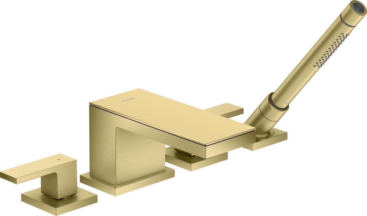 AXOR MYEDITION 4-Loch-Wannenrandarmatur ohne Platte – polished gold optic, thermostatisch
