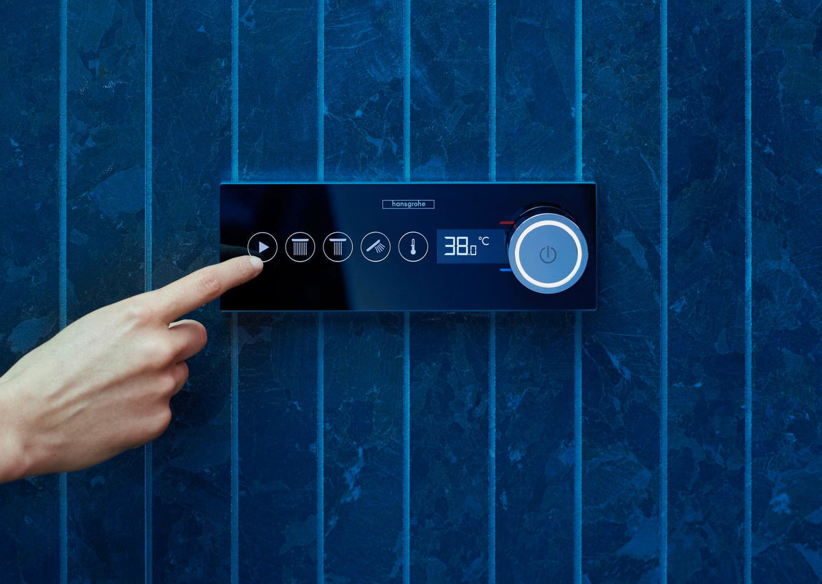 Hansgrohe RainPad Fertigset für 2 Verbraucher – TouchScreen Steuerung, schwarz/chrom