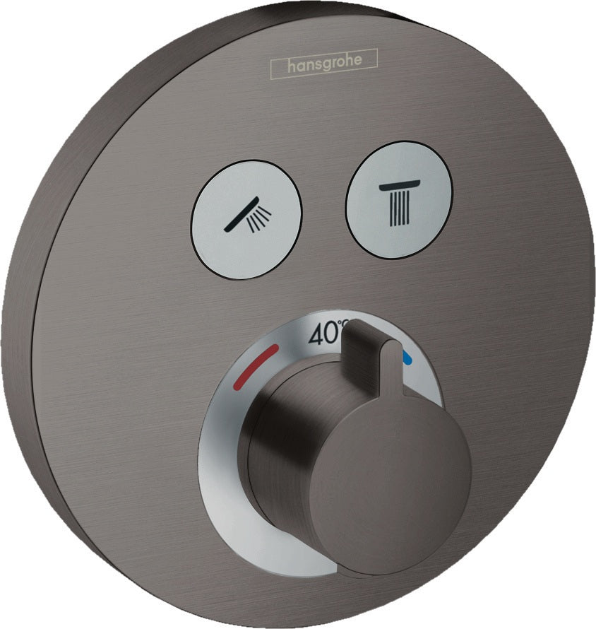 HANSGROHE ShowerSelect S Unterputz-Thermostat für 2 Verbraucher, Chrom, Select-Button