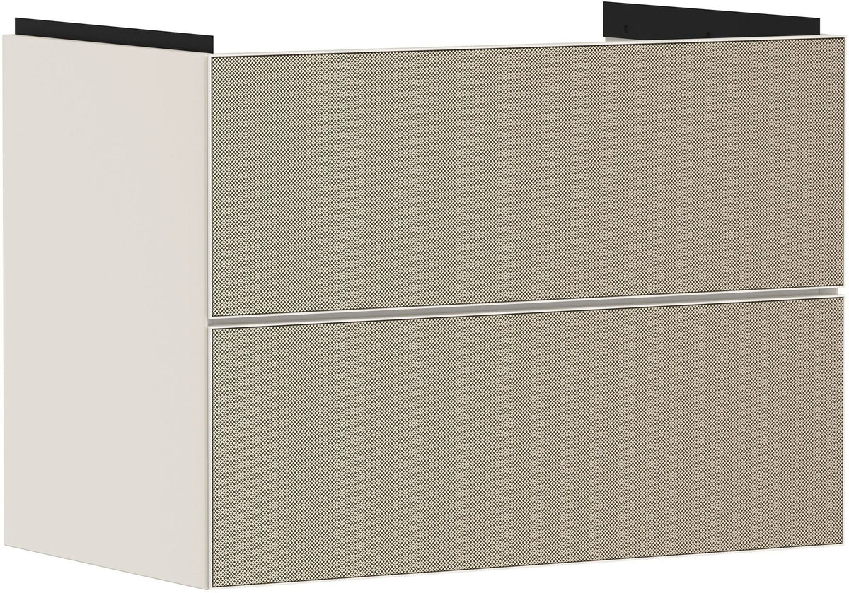 Hansgrohe Xevolos E Waschtischunterschrank 780 mm Eiche Dunkel Mattweiß mit PushOpen und SoftClose