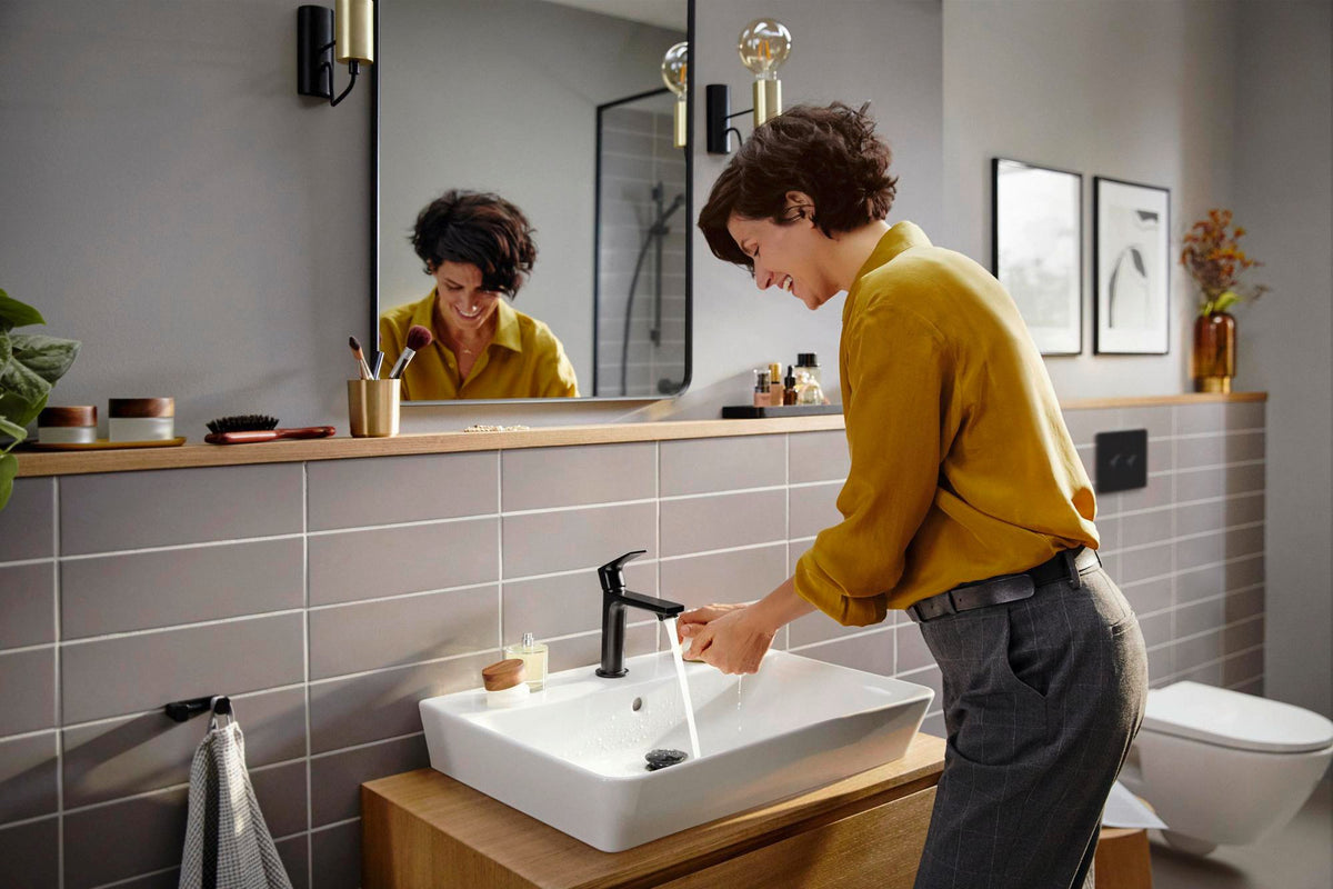 HANSGROHE Rebris E 110 Einhebel-Waschtischmischer CoolStart ohne Ablaufgarnitur mattschwarz