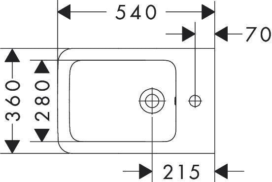 hansgrohe EluPura Q Wand-Bidet 540 mm mit Hahnloch, Überlauf & HygieneEffect – Weiß
