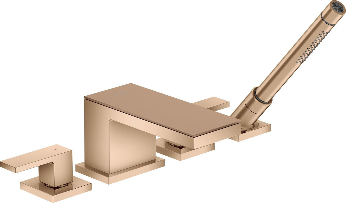 AXOR MYEDITION 4-Loch-Wannenrandarmatur ohne Platte – polished gold optic, thermostatisch