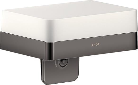 AXOR Universal Softsquare Flüssigseifenspender mit Ablage, Glas, 180 ml, chrom