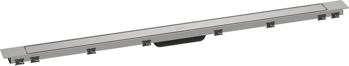 HANSGROHE RainDrain Match Plus Duschrinne 800 mm mattschwarz mit höhenverstellbarem Rahmen