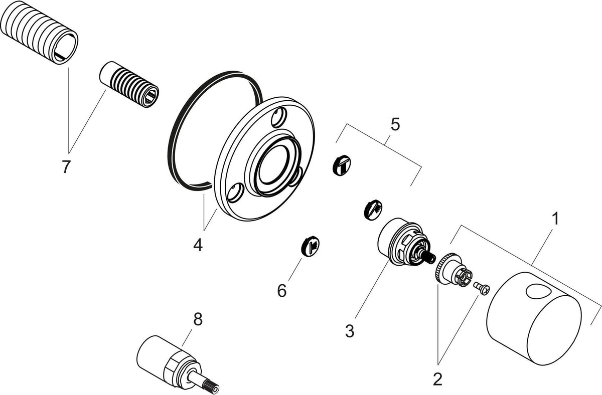 AXOR Uno² Ab-/Umstellventil Trio/Quattro Unterputz DN20 Chrom
