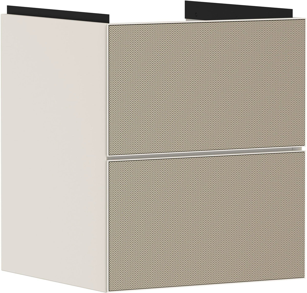 HANSGROHE Xevolos E Waschtischunterschrank 480 mm eiche dunkel mattweiß grifflos PushOpen