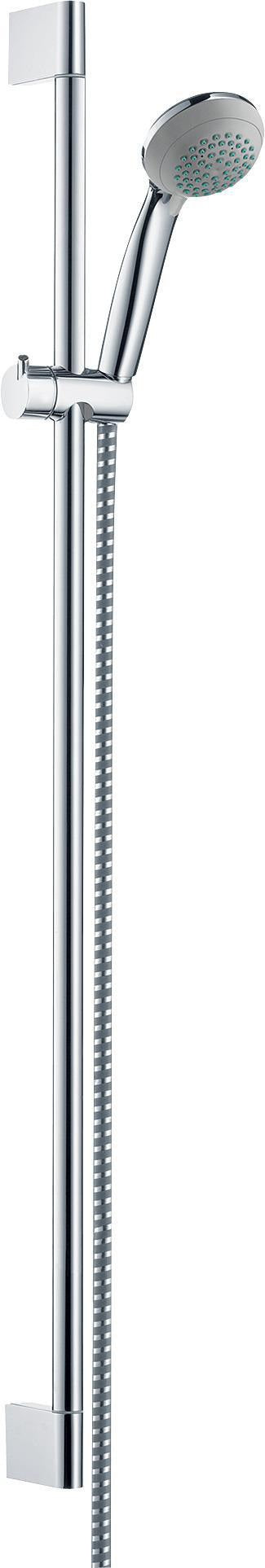 HANSGROHE Brauseset Crometta 85 Mono – Brausestange Unica 650 mm, Chrom, QuickClean