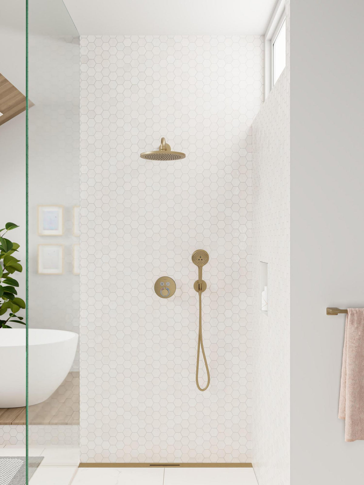 HANSGROHE ShowerSelect S Unterputz-Thermostat für 2 Verbraucher, Chrom, Select-Button