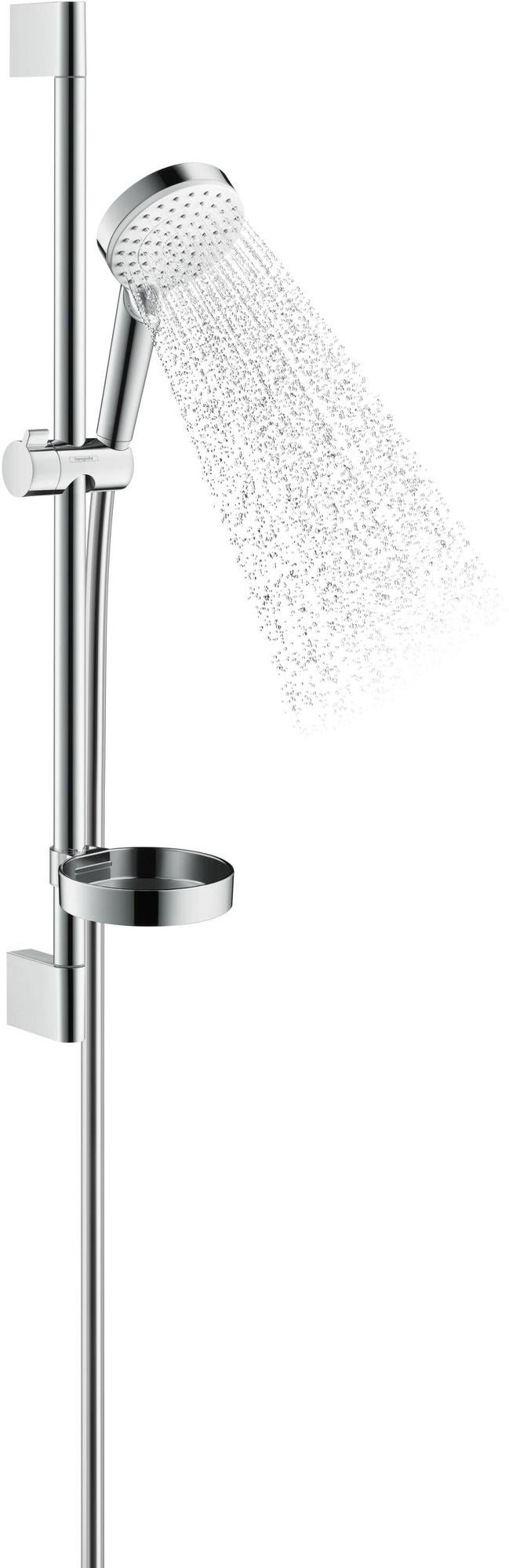 HANSGROHE Crometta Vario Brauseset weiß/chrom mit Unica´Croma Brausestange 650 mm