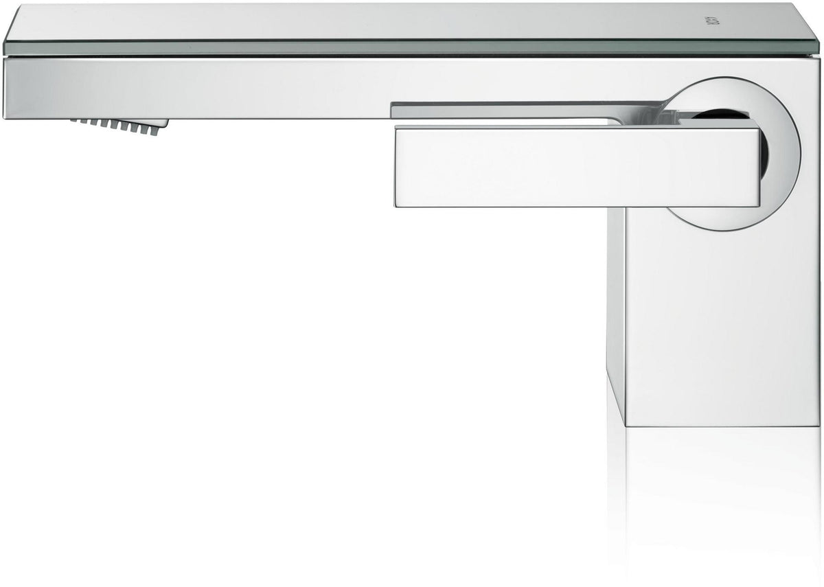 AXOR MyEdition Waschtischmischer 70 mit Glasplatte und Push-Open Ablaufgarnitur von Hansgrohe – chrom