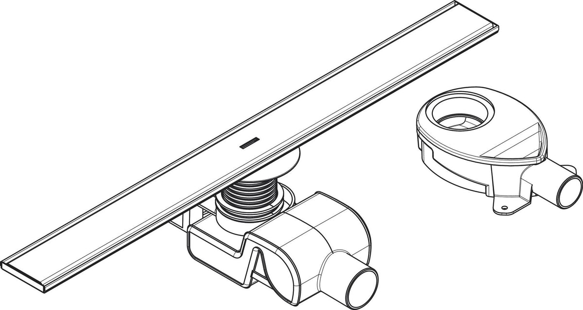 HANSGROHE RainDrain Allround Duschrinne 1200 mm Komplettset – edelstahl gebürstet, höhenverstellbar