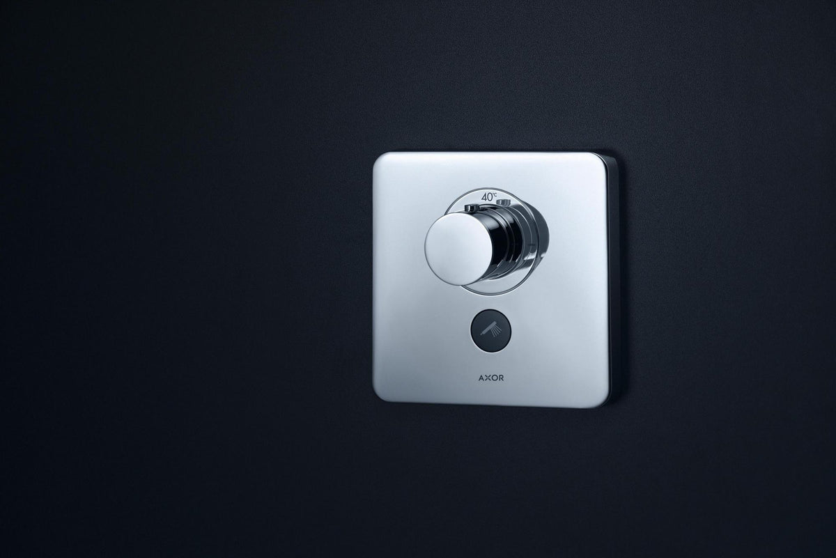 AXOR ShowerSelect Soft Highflow Thermostatbatterie für 1 Verbraucher – Chrom, quadratisch, Select-Button