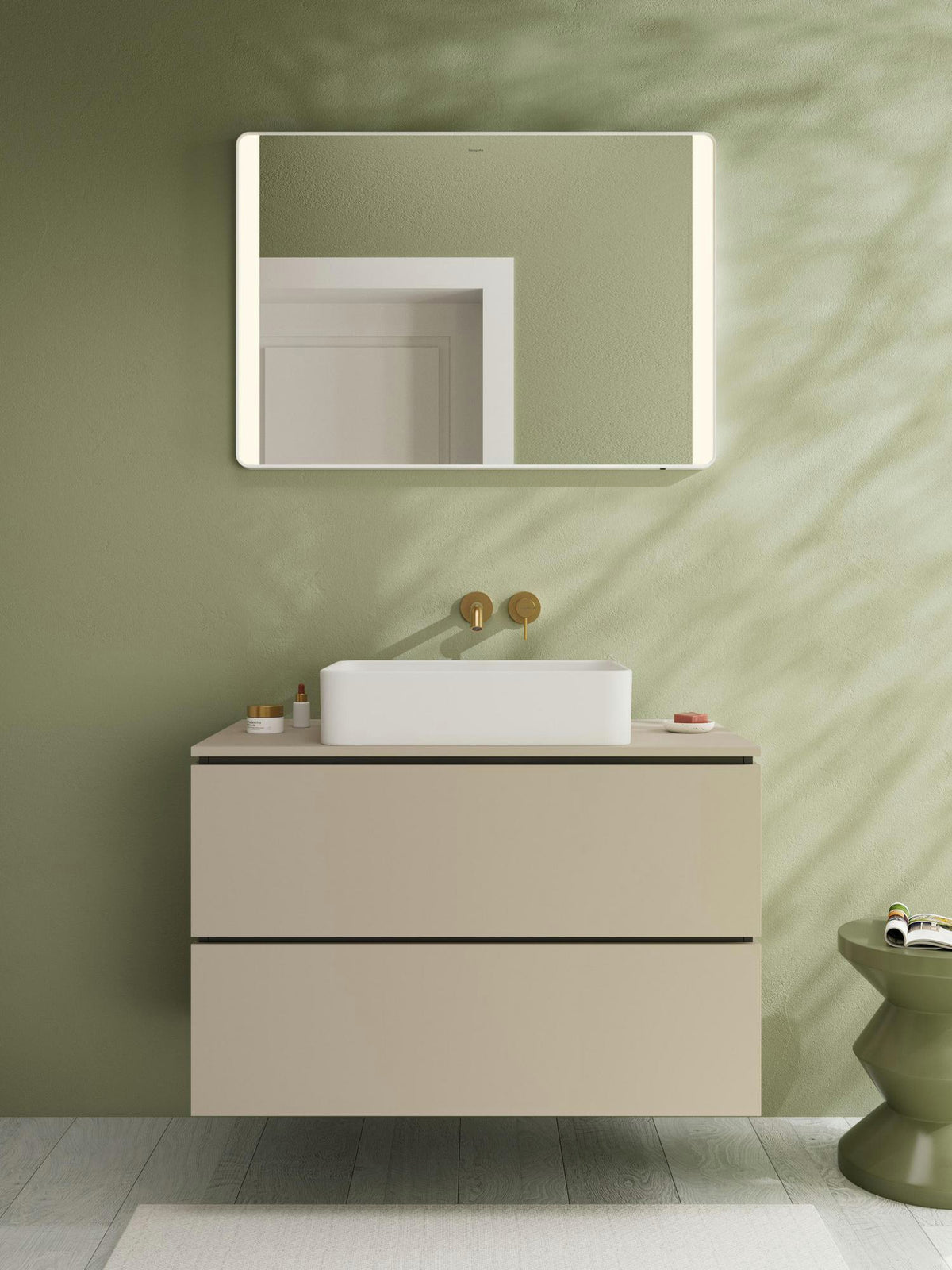 HANSGROHE Spiegel Xarita Lite Q 1000 mm mit seitlicher LED-Beleuchtung und Touchless-Sensor
