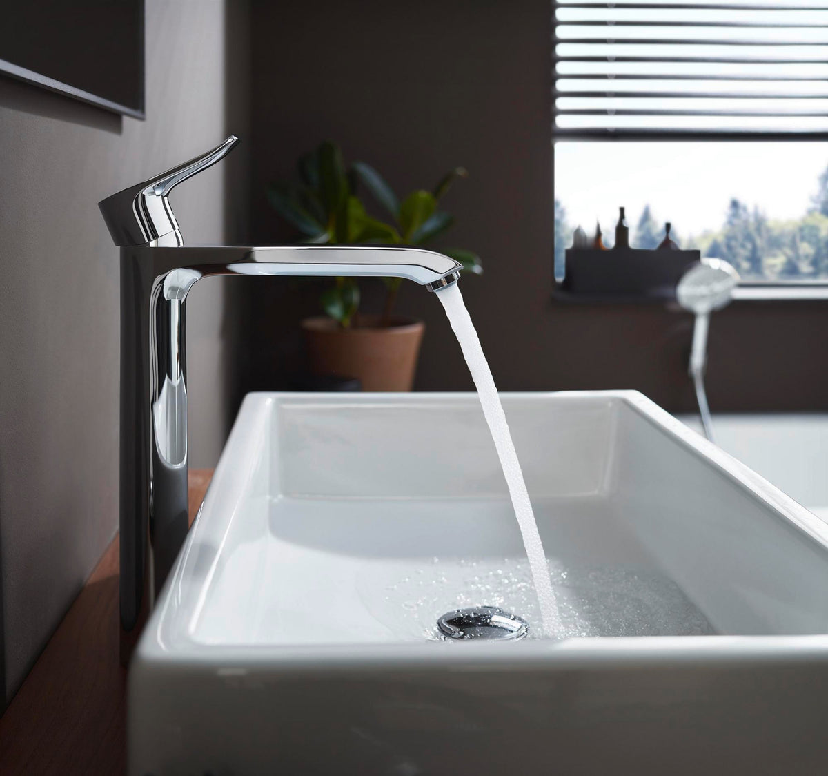HANSGROHE Metris 260 Einhebel-Waschtischmischer mit ComfortZone, Zugstangen-Ablaufgarnitur und Temperaturbegrenzung, chrom