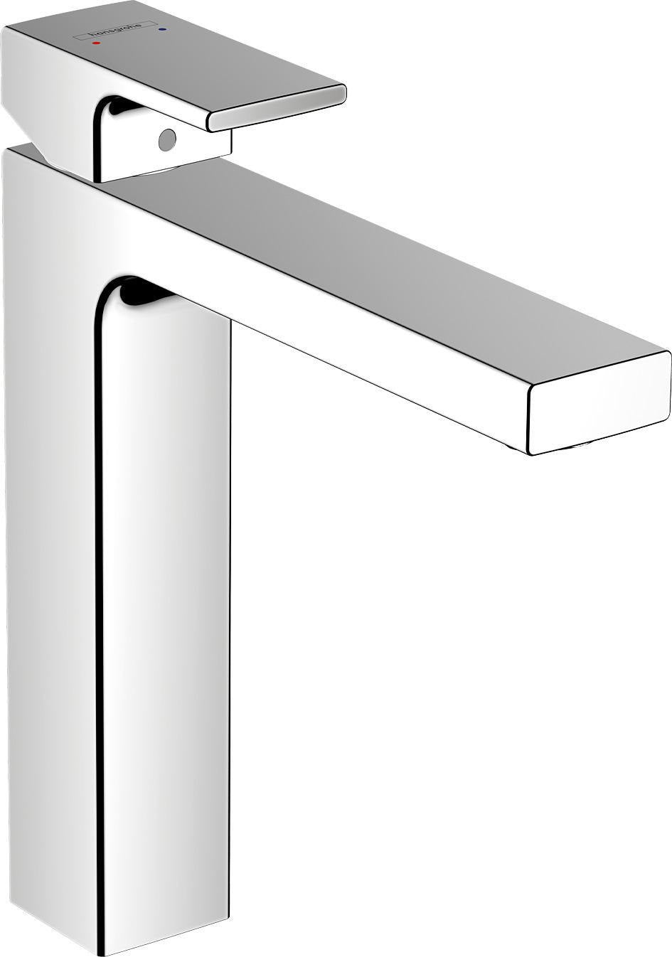 Hansgrohe VERNIS Shape 190 Einhebel-Waschtischmischer mit Zugstangen-Ablaufgarnitur, Chrom