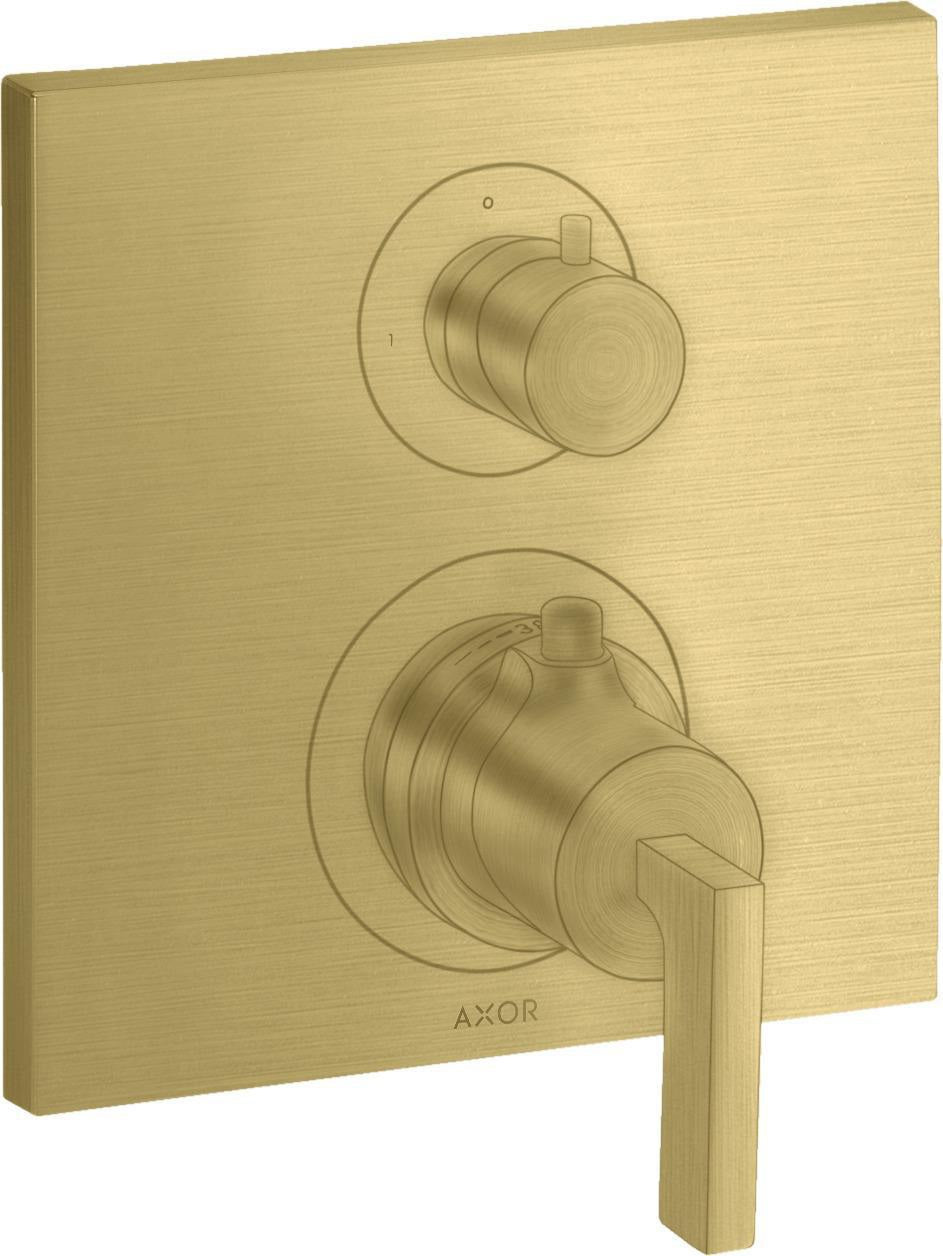 AXOR Citterio Thermostatbatterie Unterputz mit Abstellventil und Hebelgriff Chrom