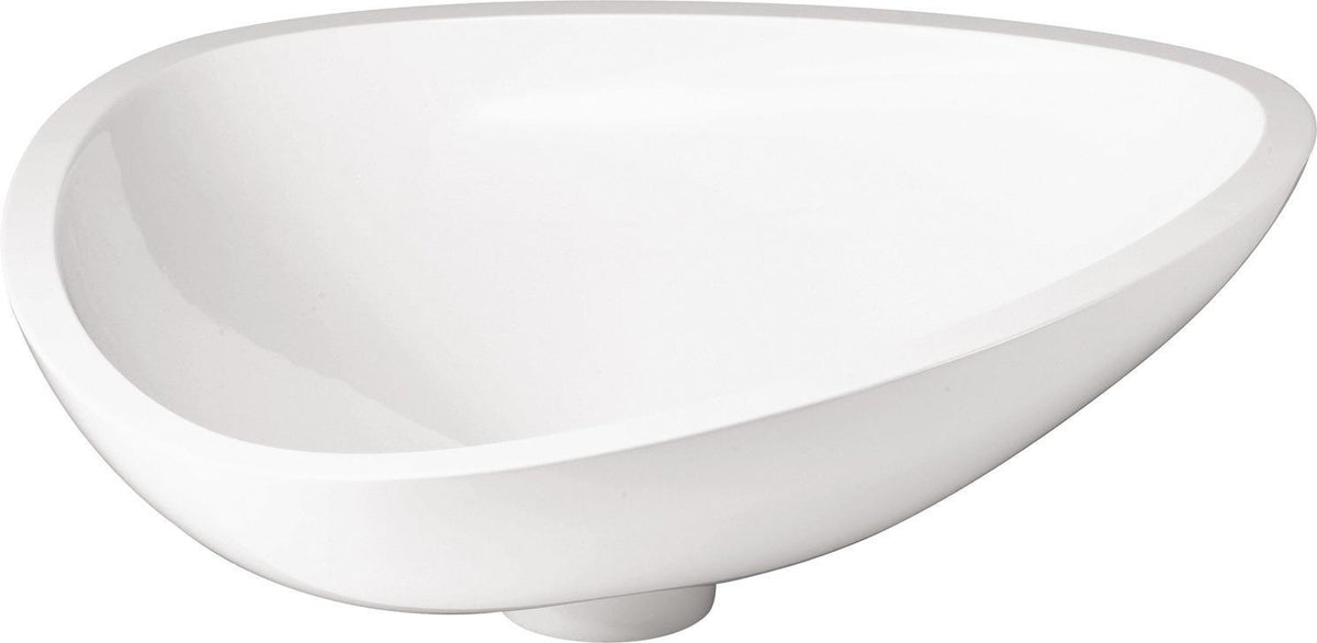 AXOR Massaud Aufsatzwaschschüssel 800 mm von Hansgrohe – Mineralguss weiß, oval, ohne Hahnloch