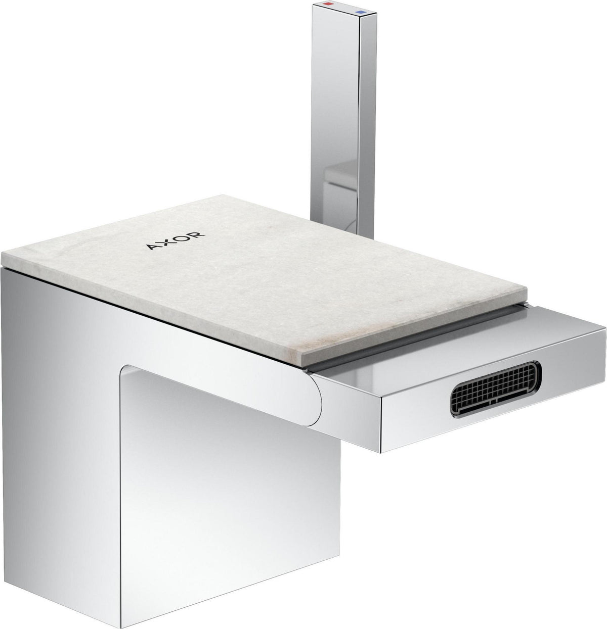AXOR MyEdition Platte 150 in Leder – Abnehmbare Design-Abdeckung für Waschtischarmaturen
