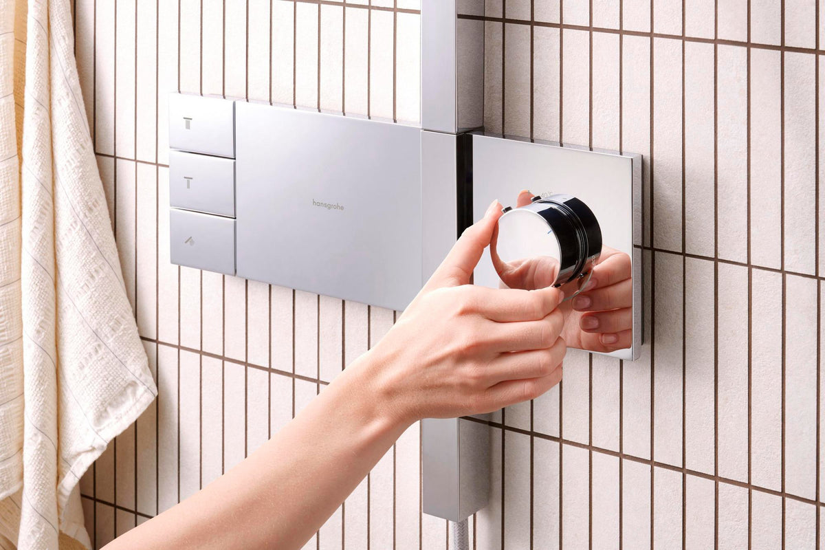 HANSGROHE Raindance Alive Q 210/340 2jet Duschsystem mit Thermostat – Schwarz