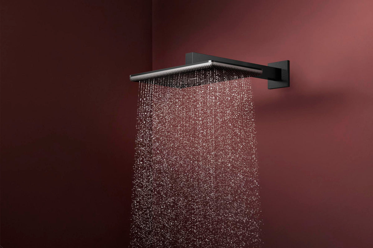 HANSGROHE Kopfbrause Raindance Alive Q 210/340 1jet – Rechteckig, RainAir & PowderRain, Schwarz