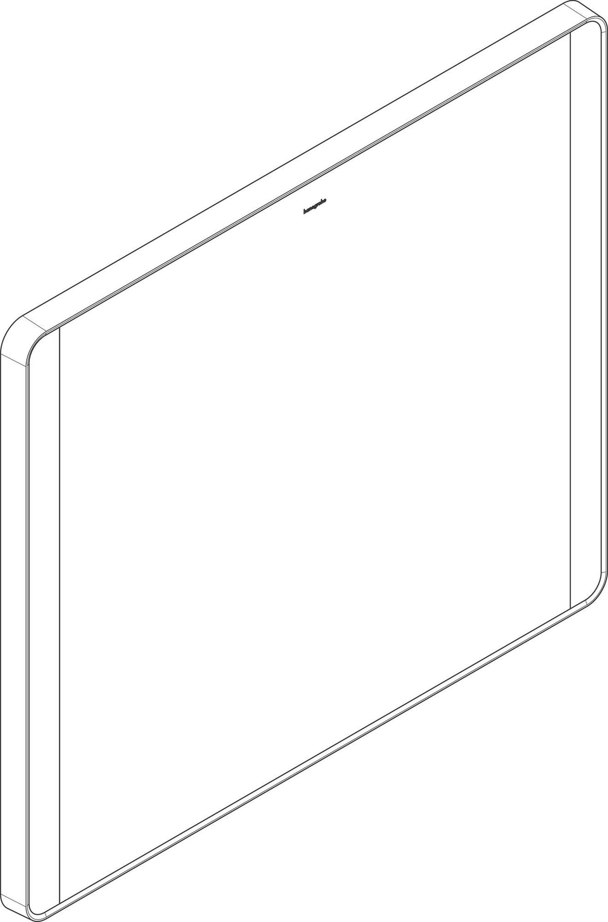 HANSGROHE Xarita Lite Q Wandspiegel 500x700 mm mit seitlicher LED-Beleuchtung und TouchlessSensor