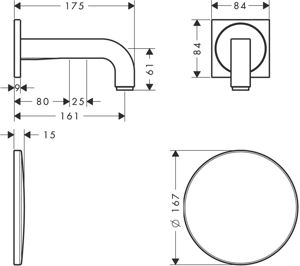AXOR Citterio Elektronik-Waschtischmischer mit Infrarot-Sensor und 160 mm Auslauf in Chrom