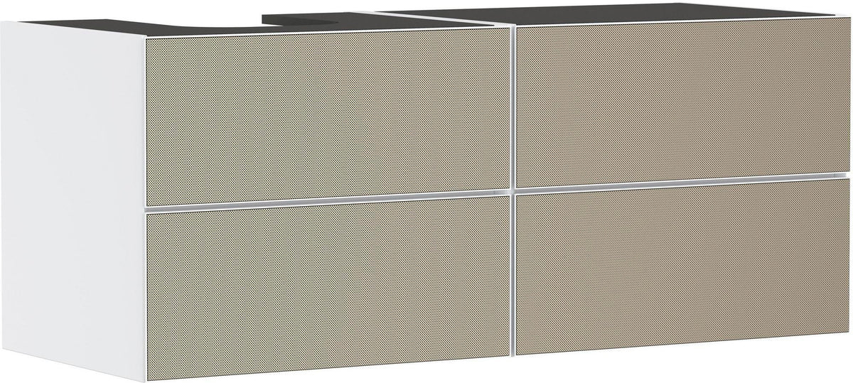 HANSGROHE Xevolos E Waschtischunterschrank 1370 mm mattweiß/eiche dunkel, grifflos