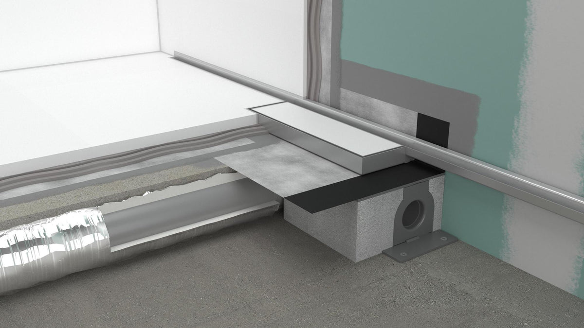 HANSGROHE RainDrain Minimalistic Duschrinne 700 mm chrom, befliesbar, Dryphon, wandangebunden