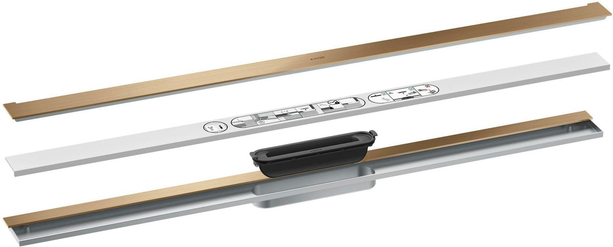 AXOR Drain Duschrinne 1000 mm Fertigset zur Wandmontage, chrom – Hansgrohe