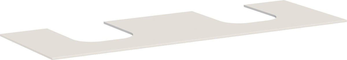 HANSGROHE Xevolos E Konsole 1570 mm mattweiß mit 2 Ausschnitten