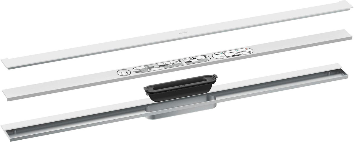 AXOR Drain Duschrinne 1000 mm Fertigset zur Wandmontage, chrom – Hansgrohe