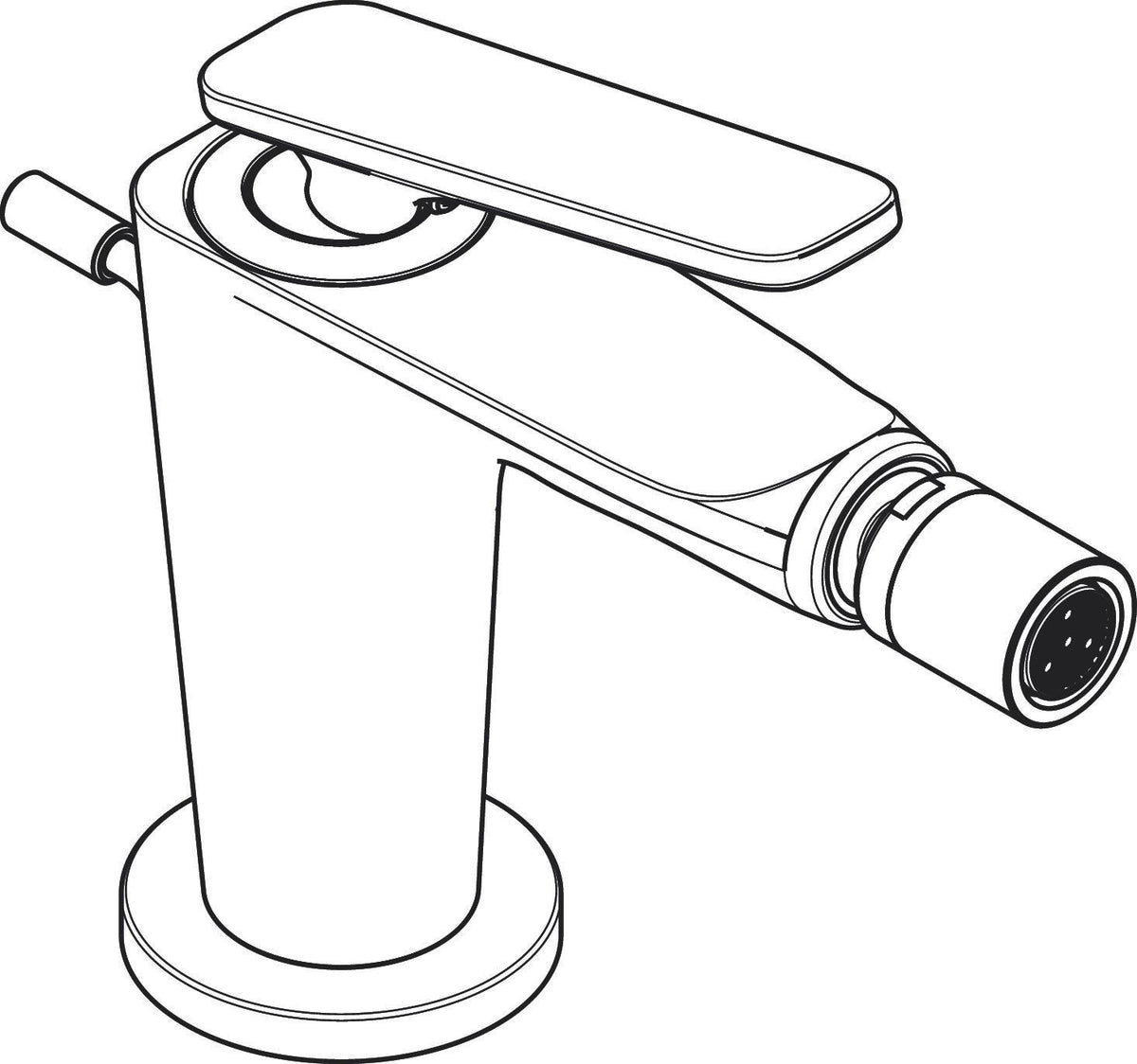 AXOR Citterio C Einhebel-Bidetmischer mit Zugstangen-Ablaufgarnitur, Ausladung 113 mm, chrom