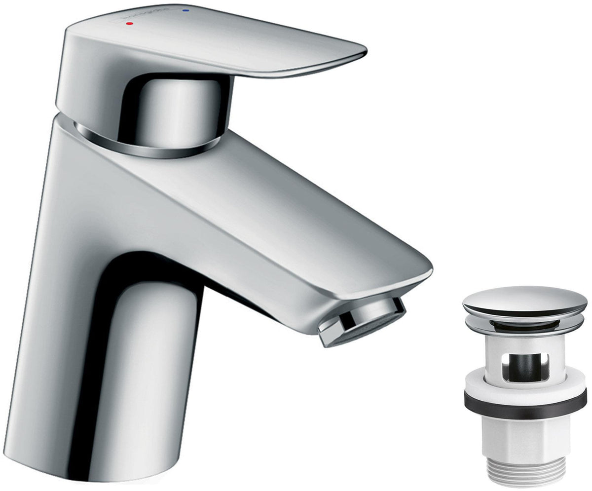 Hansgrohe Logis Einhebel-Waschtischmischer 70 DN 15 Chrom mit Push-Open Ablaufgarnitur
