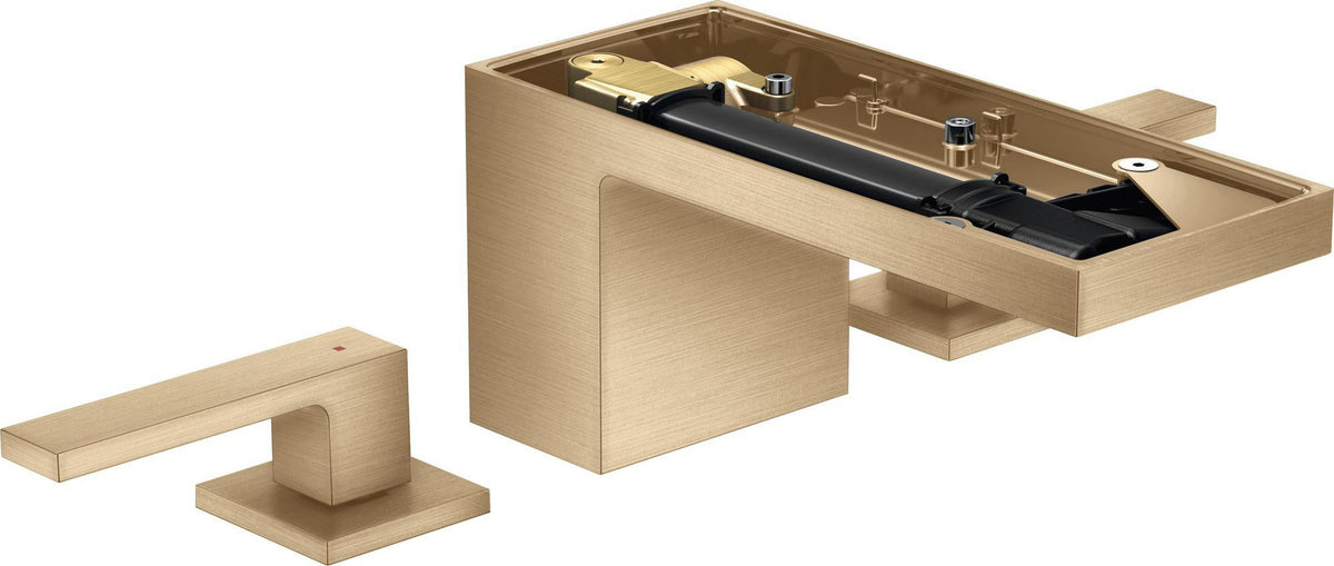 AXOR MYEDITION 3-Loch-Waschtischmischer 70 ohne Platte in polished gold optic – PowderRain