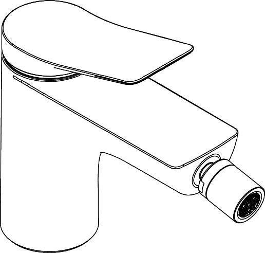Hansgrohe Vivenis Einhebel-Bidetmischer mit Zugstangen-Ablaufgarnitur, Chrom – 7,5 l/min